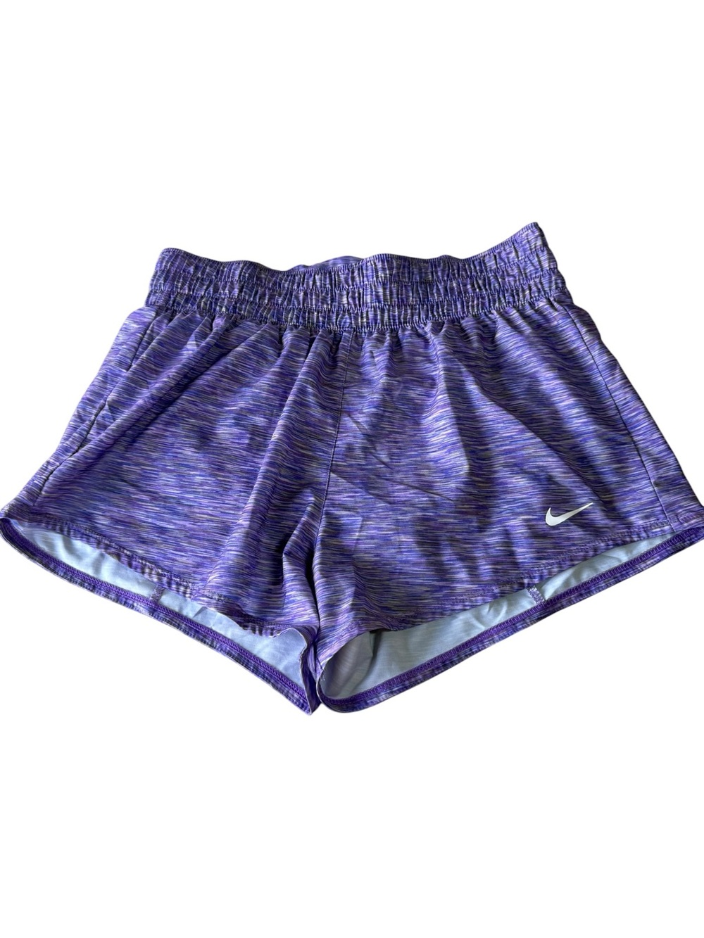 Nike Women's Purple‎ Space-Dye Athletic Shorts with White Swoosh